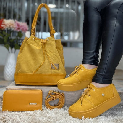 Set Lince Elegance™ 3 en 1 – Bolso + Billetera + Calzado para Dama