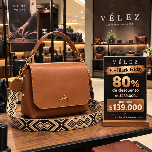Bolso Carriel Vélez de Cuero Premium | Pre Black Friday con 80% OFF + Regalo Sorpresa | Unidades Limitadas 🔥